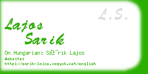 lajos sarik business card